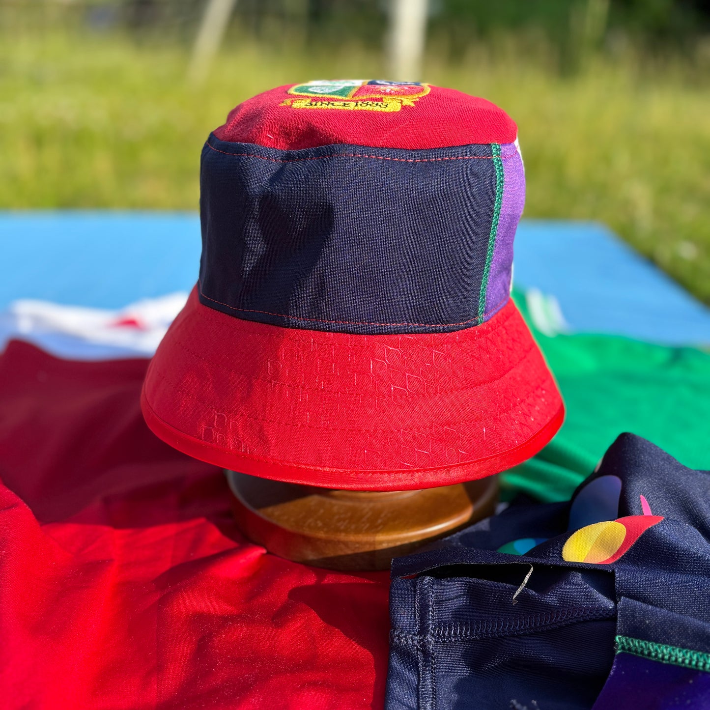 Britsh & Irish Lions bucket hat (adult 62-63cm) - handmade from original jerseys