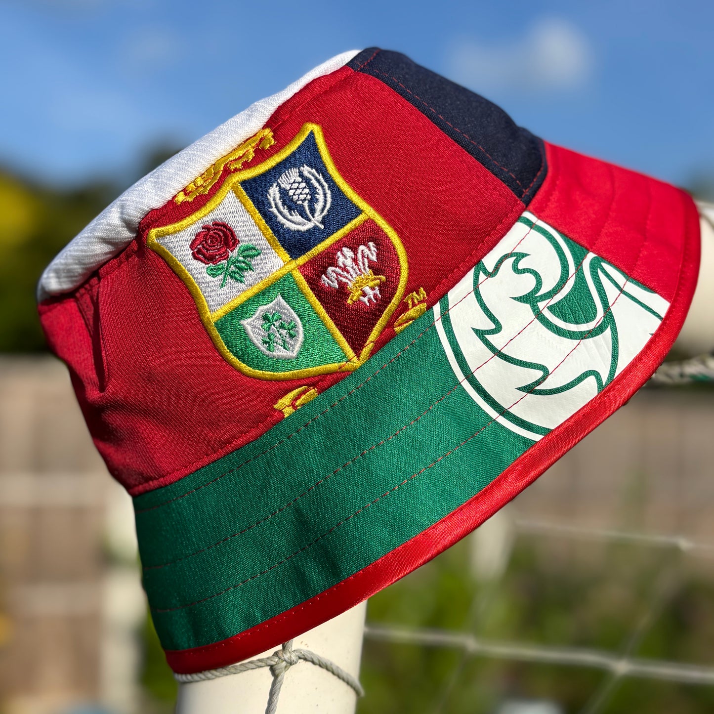 Britsh & Irish Lions bucket hat (adult 62-63cm) - handmade from original jerseys