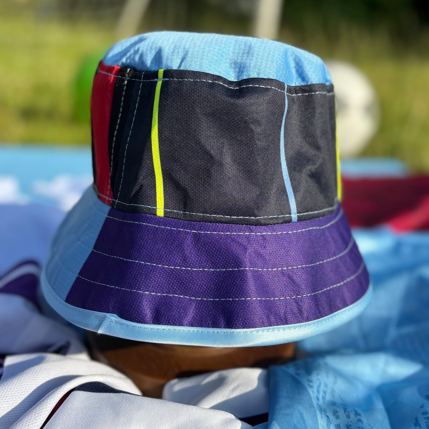 Manchester City bucket hat (adult 62-63cm) - handmade from original shirts