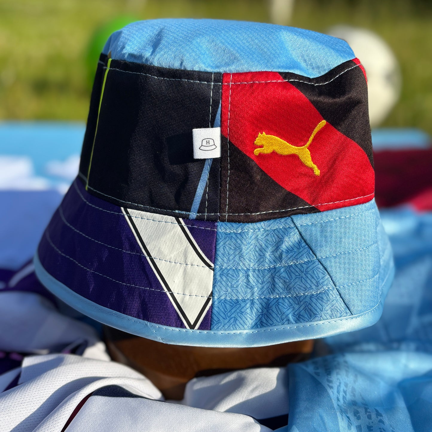 Manchester City bucket hat (adult 62-63cm) - handmade from original shirts
