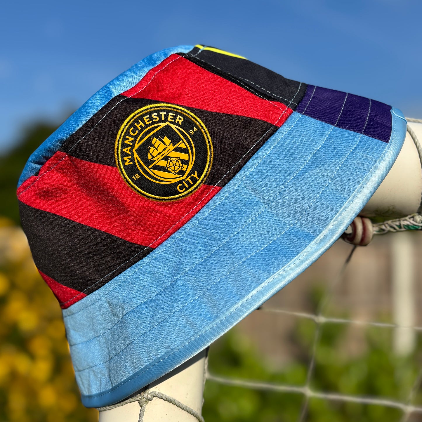 Manchester City bucket hat (adult 62-63cm) - handmade from original shirts