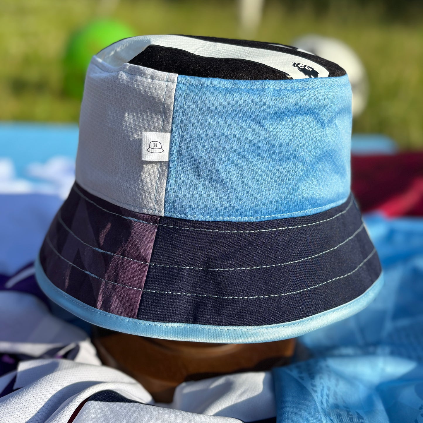 Manchester City bucket hat (adult 62-63cm) - handmade from original shirts