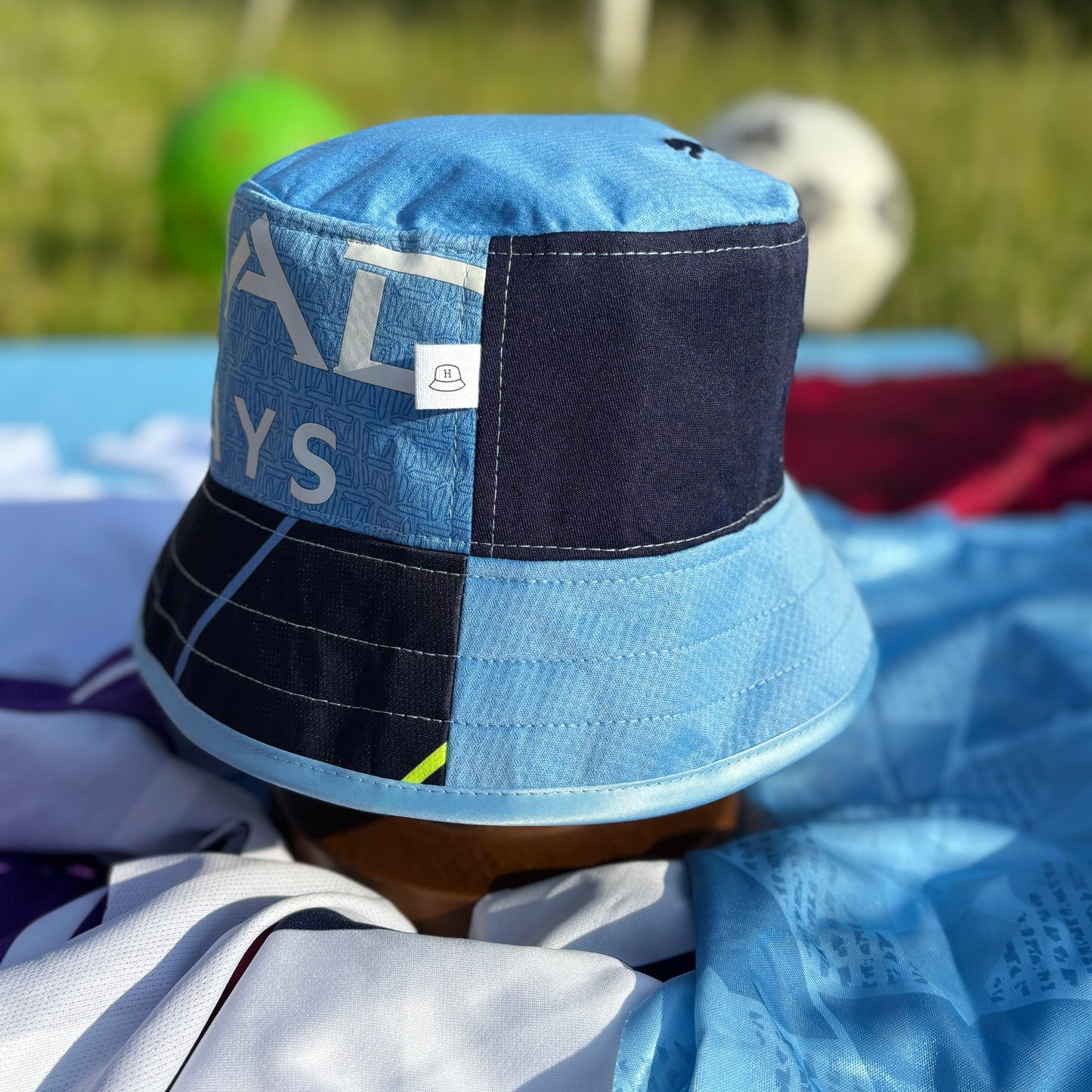 Manchester City bucket hat (adult 62-63cm) - handmade from original shirts