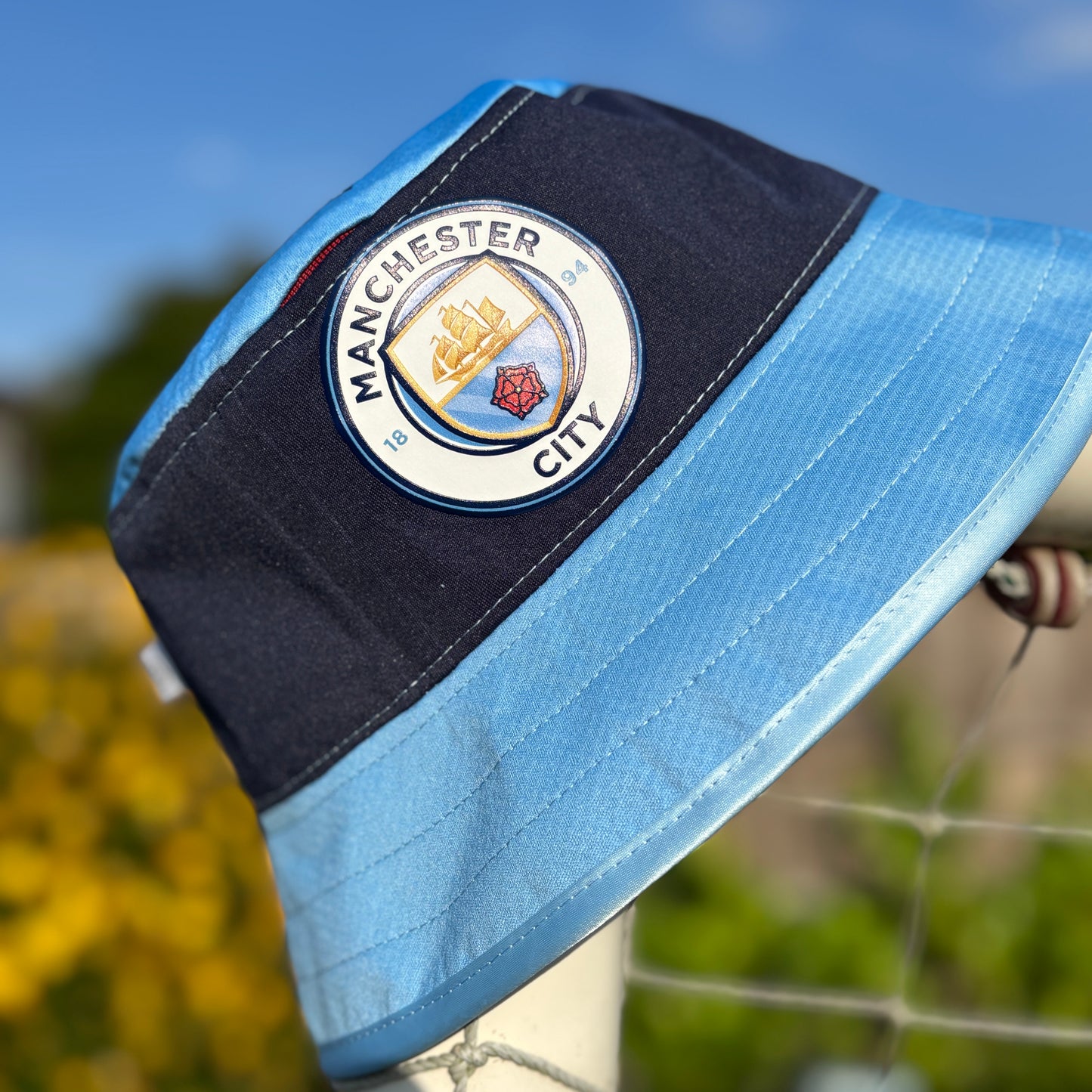 Manchester City bucket hat (adult 62-63cm) - handmade from original shirts