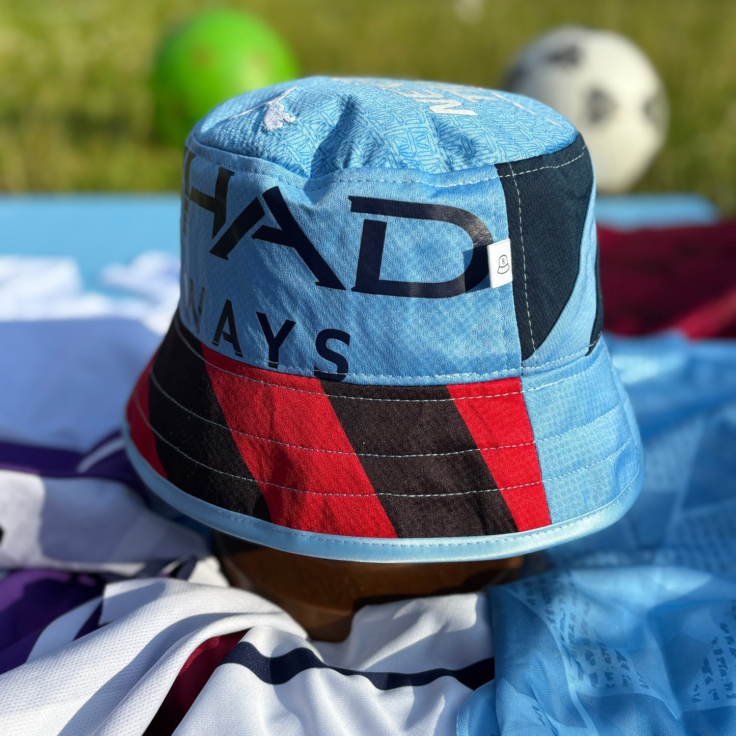 Manchester City bucket hat (adult 62-63cm) - handmade from original shirts