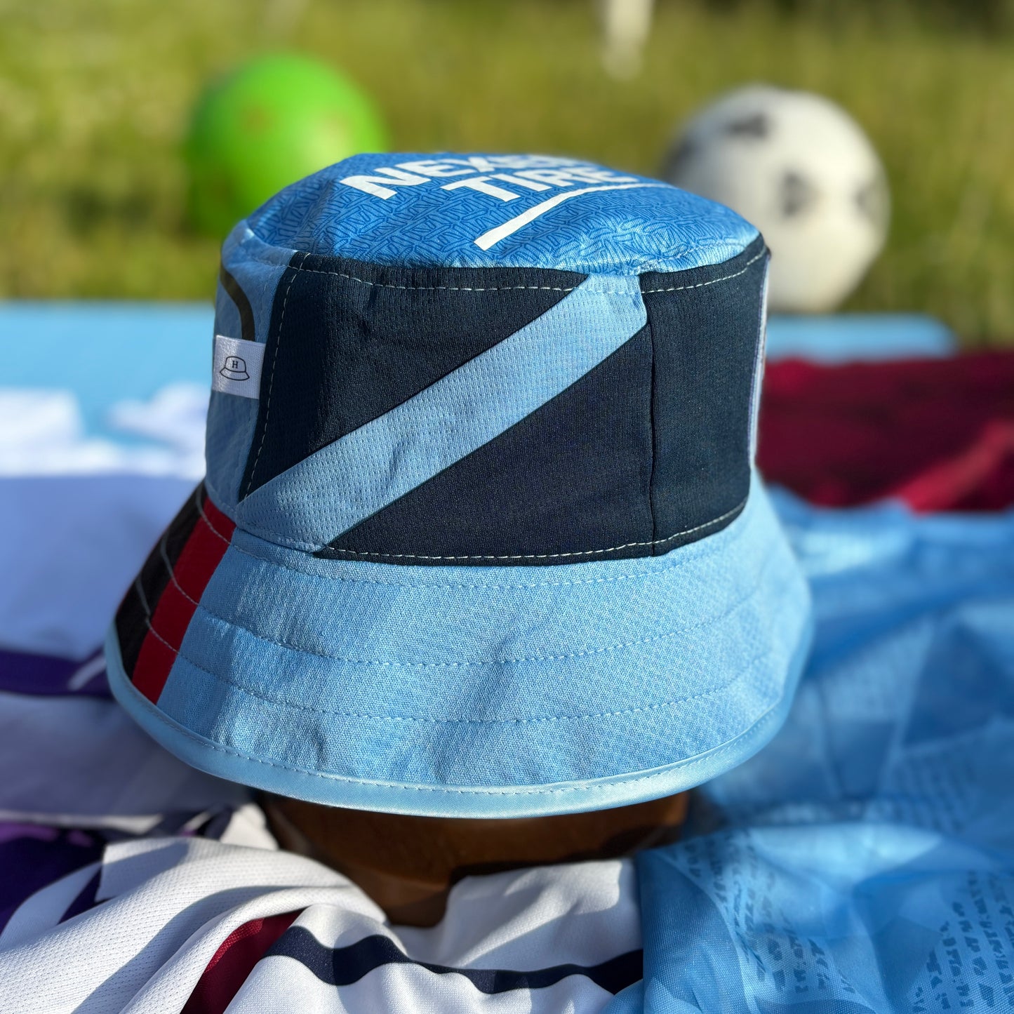 Manchester City bucket hat (adult 62-63cm) - handmade from original shirts