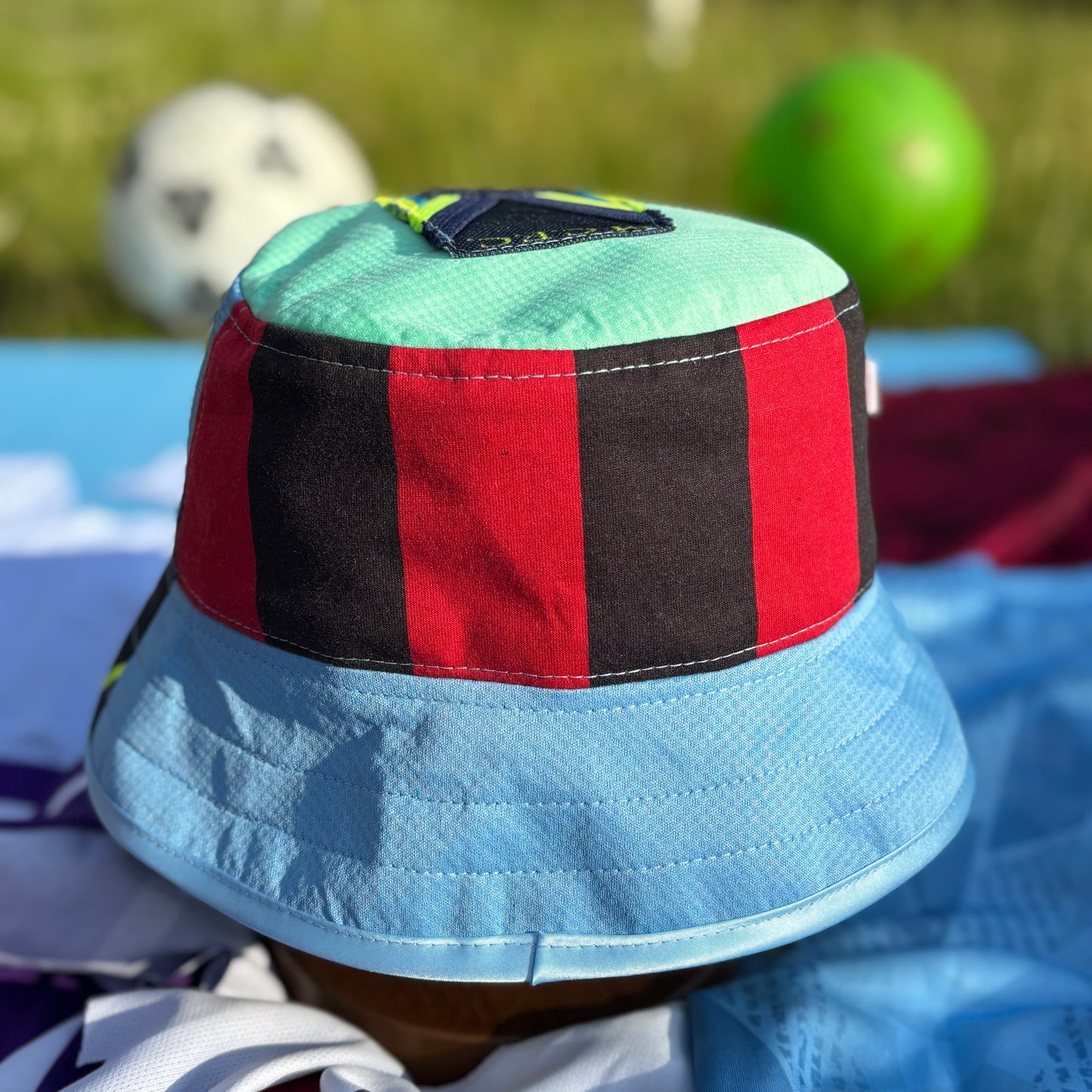 Manchester City bucket hat (adult 62-63cm) - handmade from original shirts