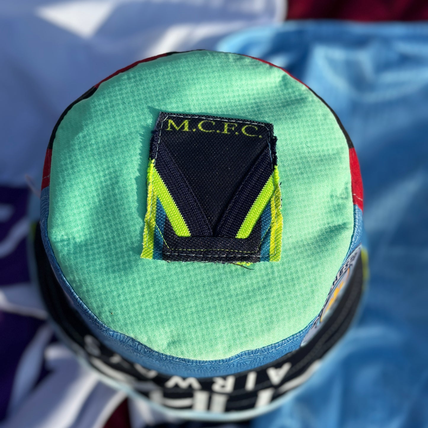 Manchester City bucket hat (adult 62-63cm) - handmade from original shirts