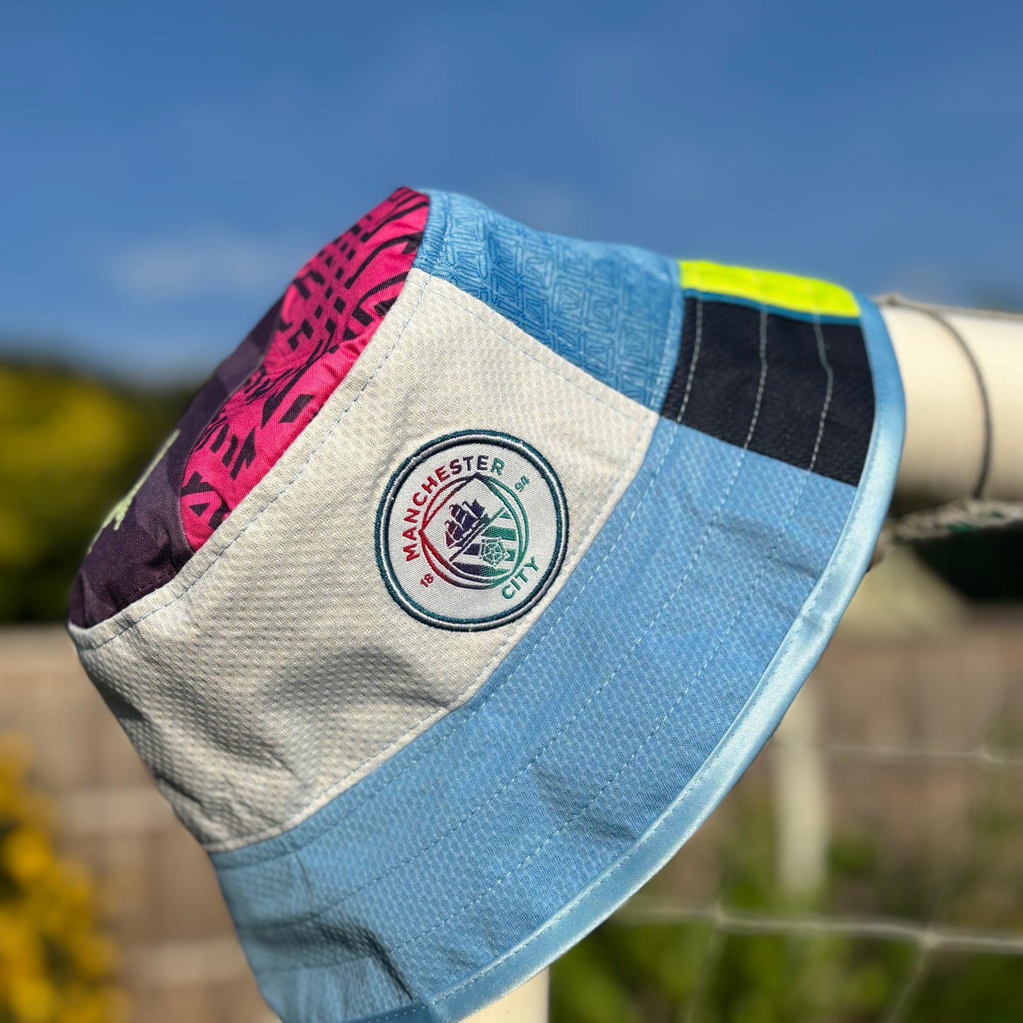Manchester City bucket hat (adult 62-63cm) - handmade from original shirts