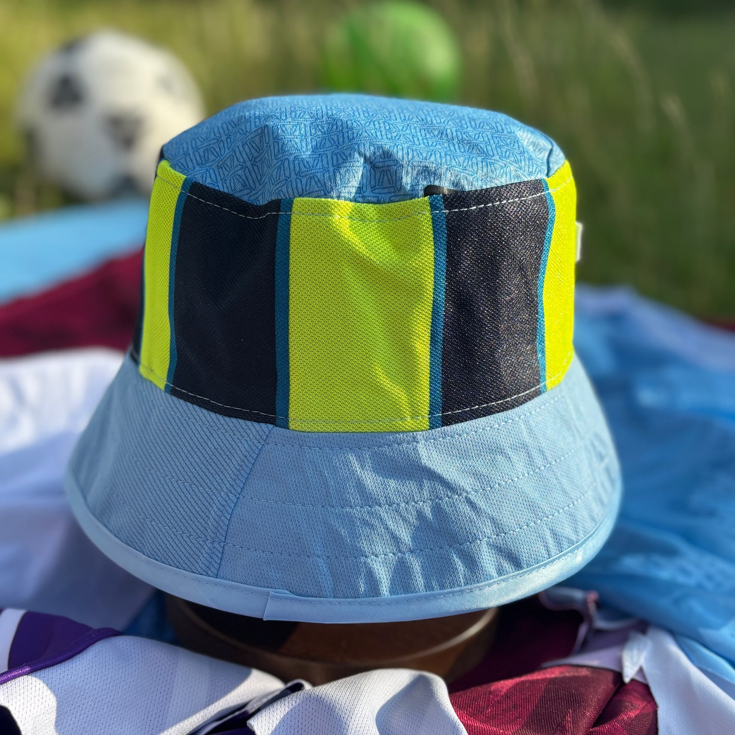 Manchester City bucket hat (adult 62-63cm) - handmade from original shirts