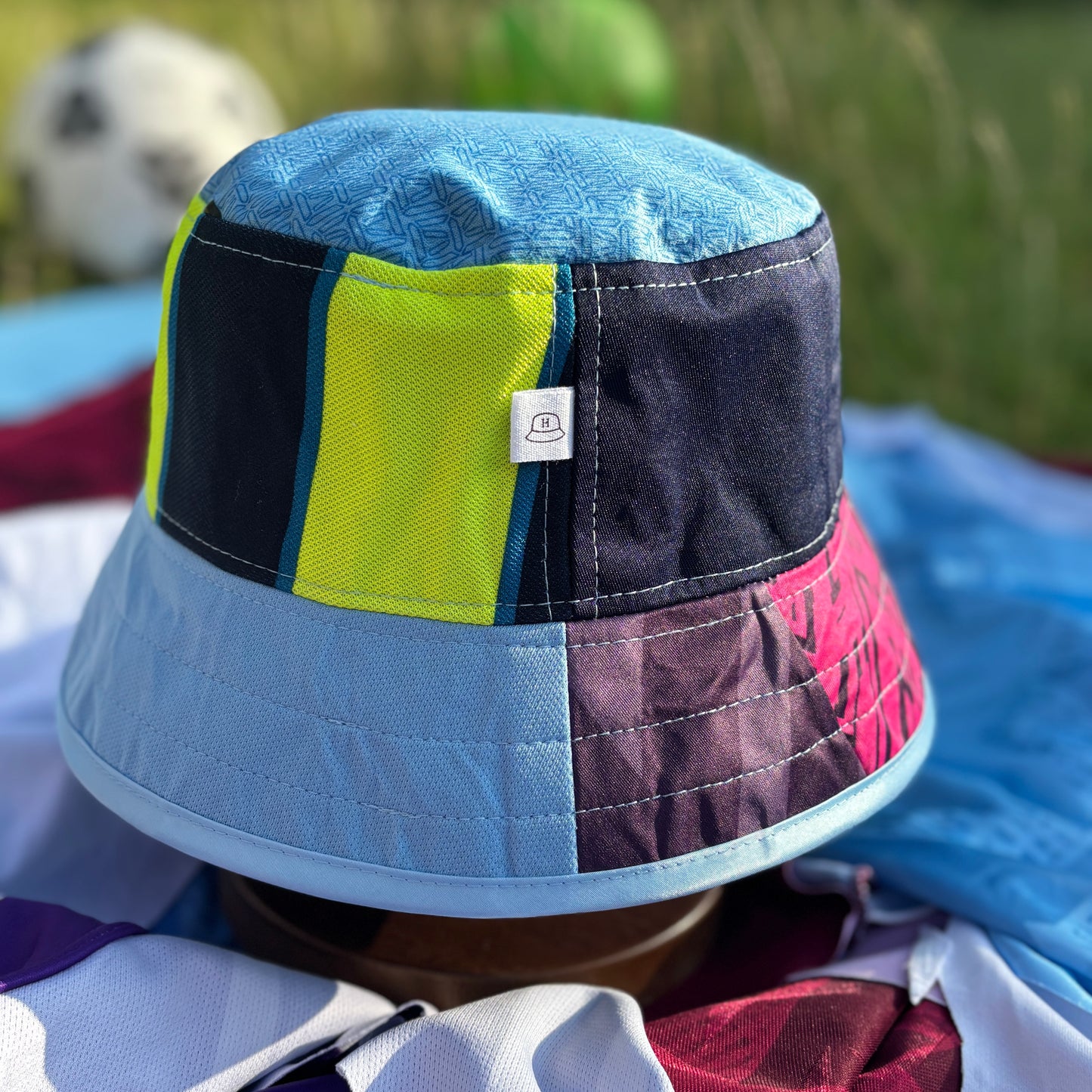 Manchester City bucket hat (adult 62-63cm) - handmade from original shirts