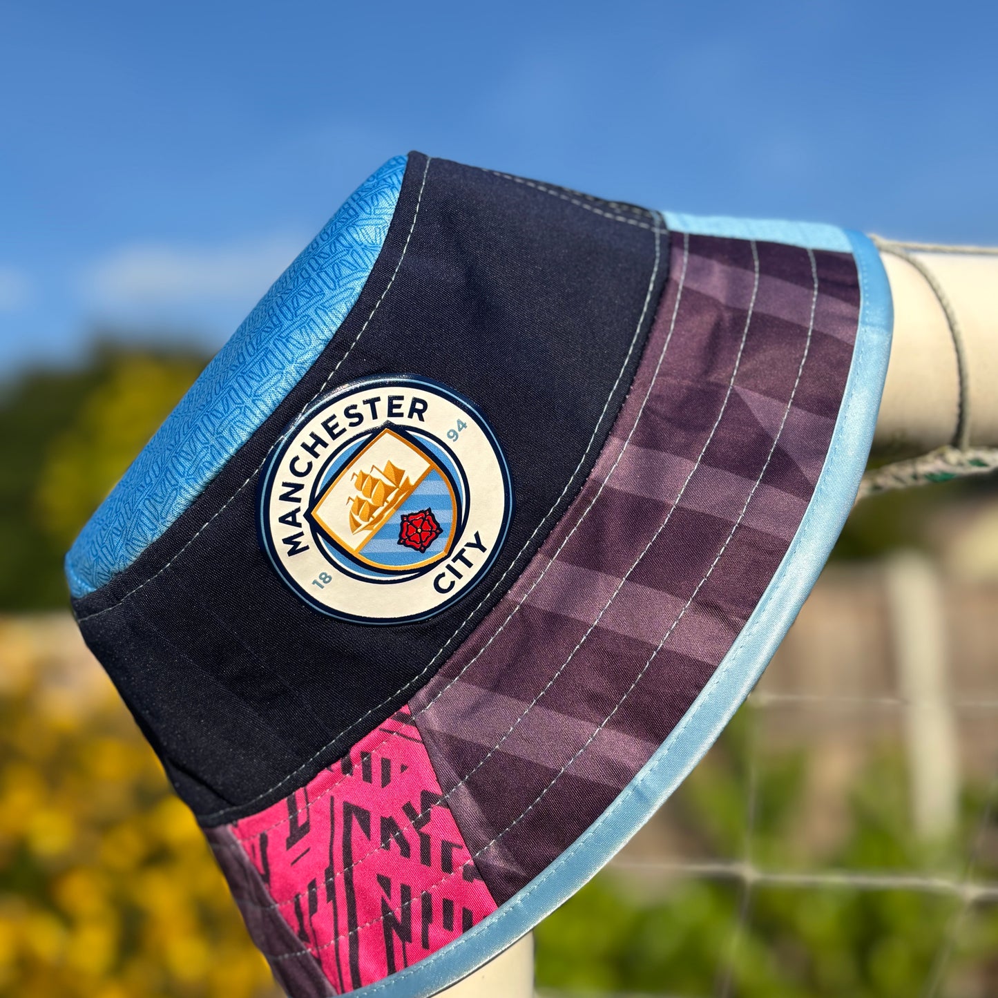 Manchester City bucket hat (adult 62-63cm) - handmade from original shirts