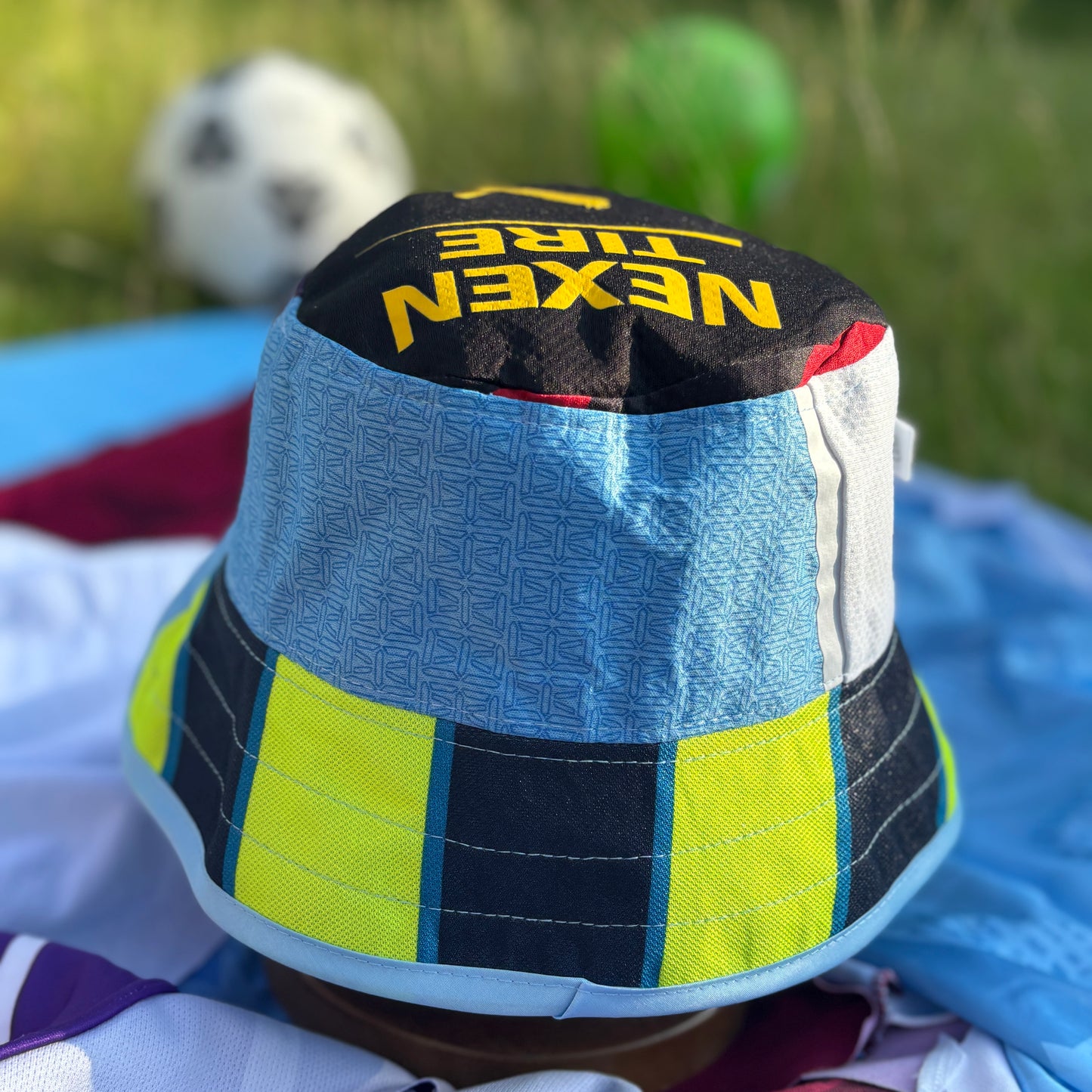 Manchester City bucket hat (adult 62-63cm) - handmade from original shirts