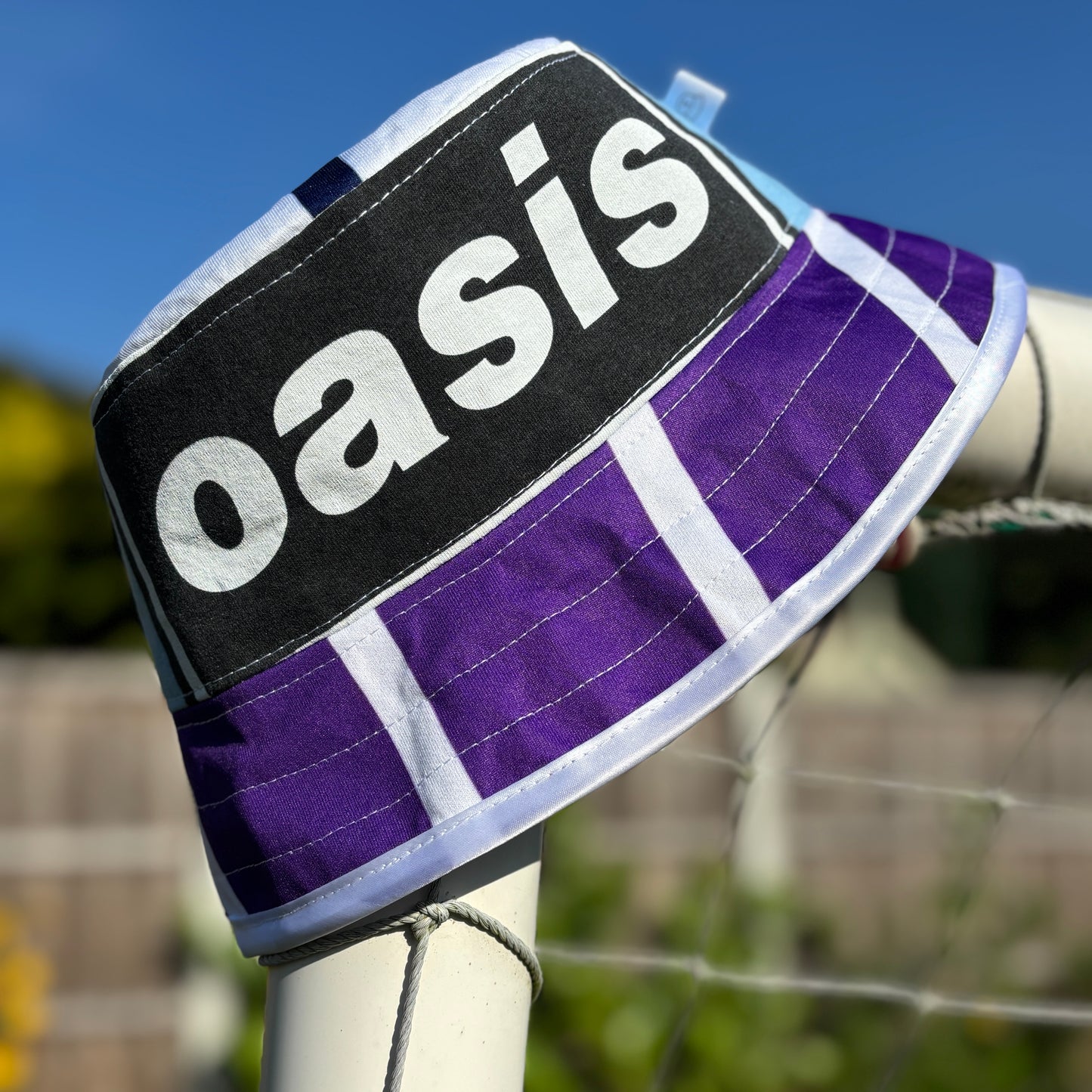 Oasis x Manchester City bucket hat (adult 62-63cm) - handmade from original shirts