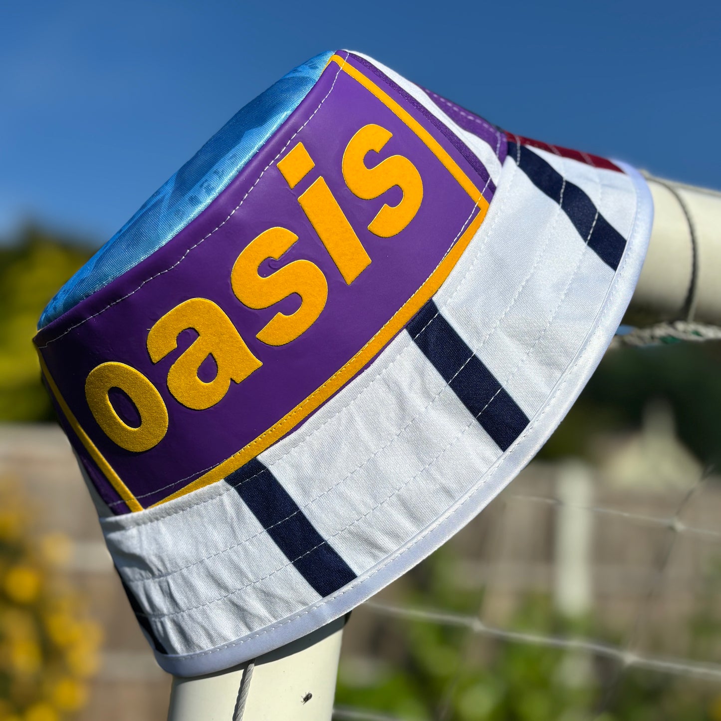 Oasis x Manchester City bucket hat (adult 62-63cm) - handmade from original shirts