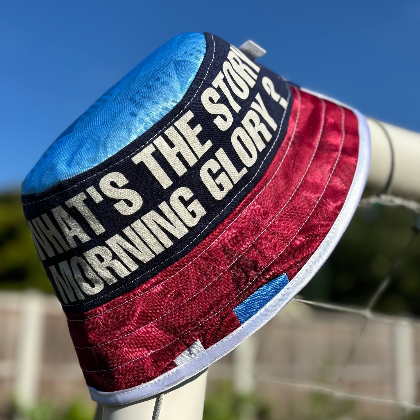 Oasis x Manchester City bucket hat (adult 62-63cm) - handmade from original shirts