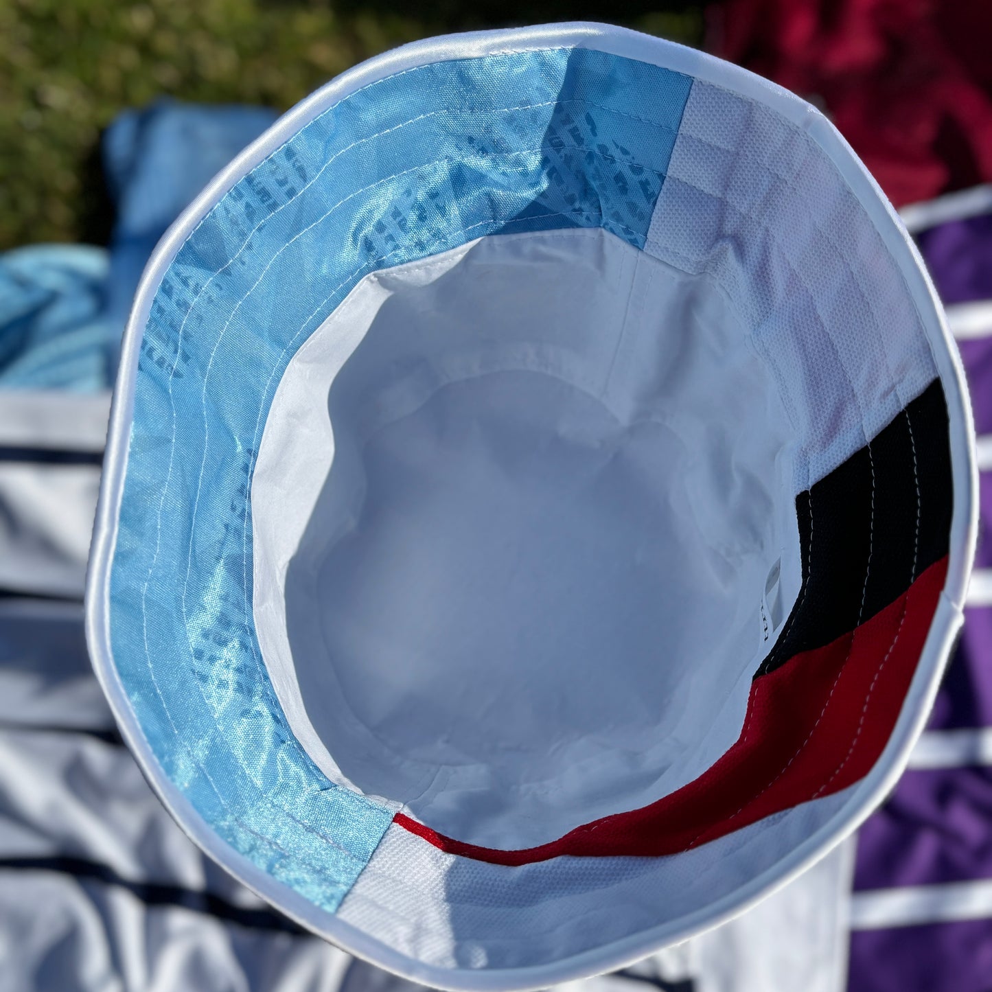 Oasis x Manchester City bucket hat (adult 62-63cm) - handmade from original shirts