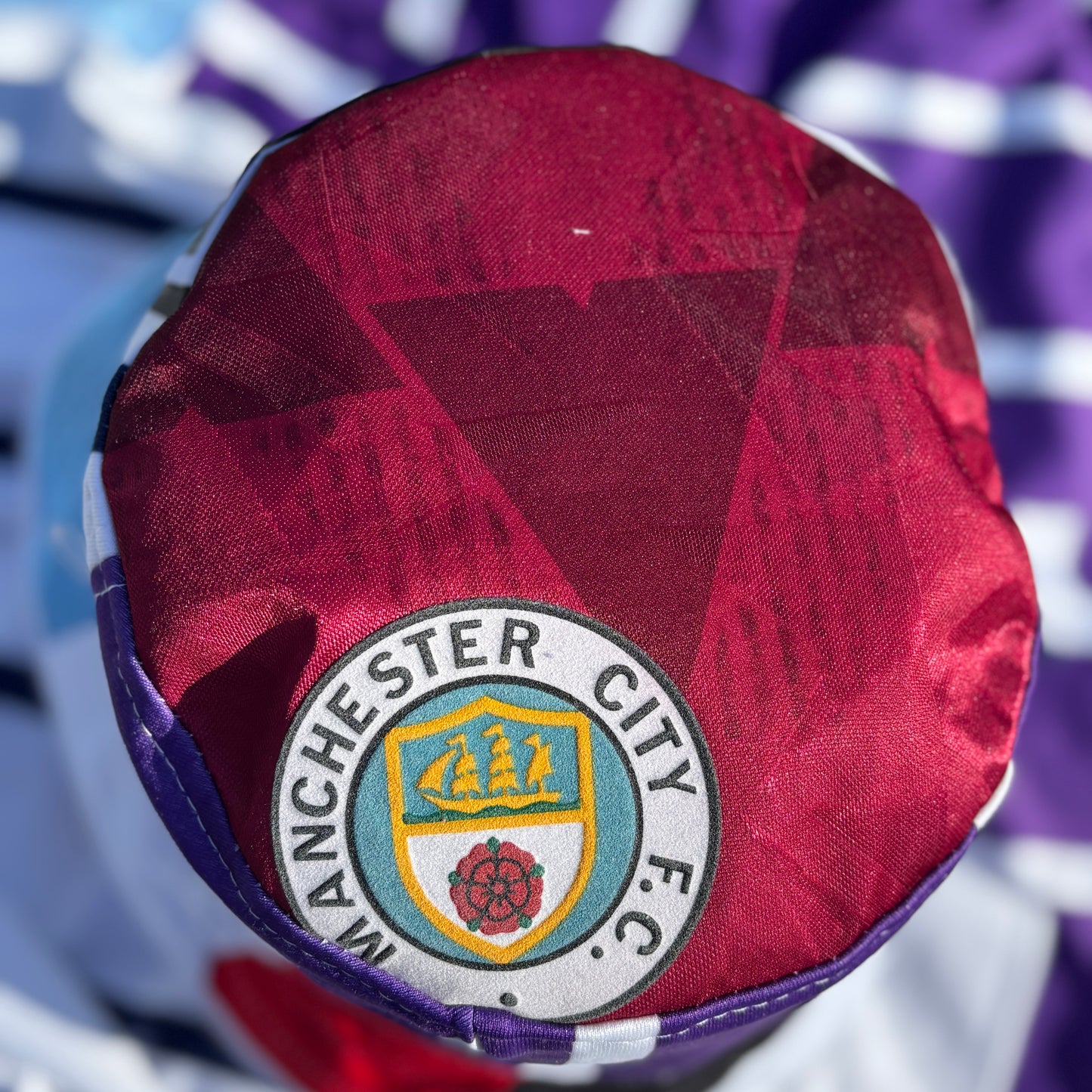 Oasis x Manchester City bucket hat (adult 62-63cm) - handmade from original shirts