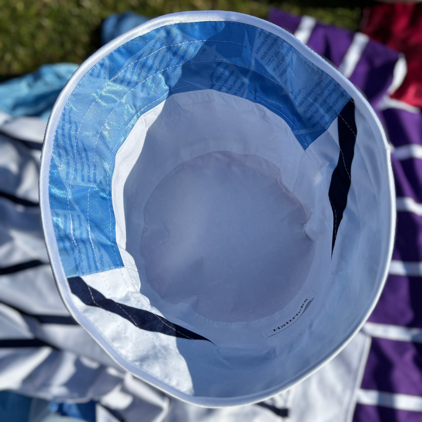 Oasis x Manchester City bucket hat (adult 62-63cm) - handmade from original shirts