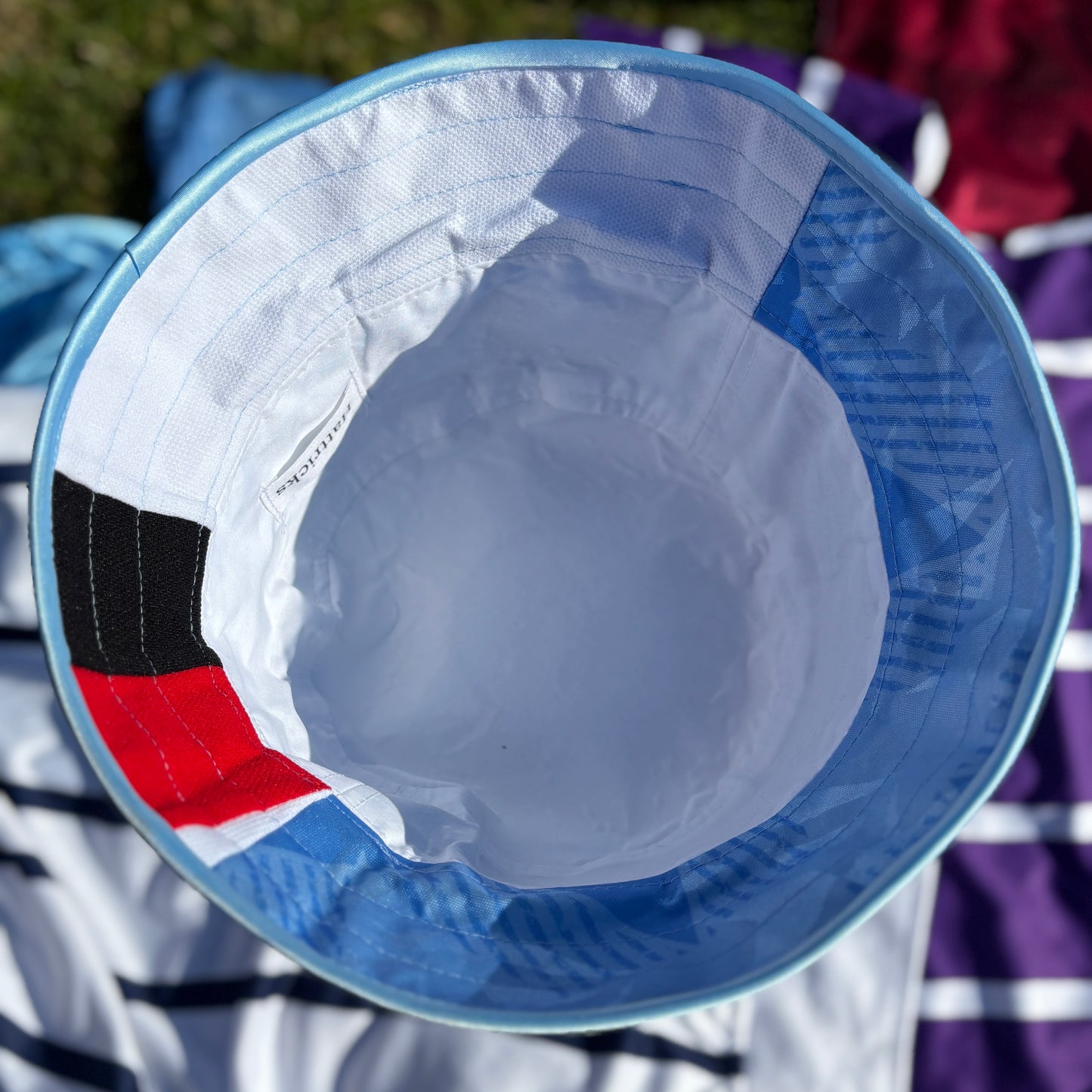 Oasis x Manchester City bucket hat (adult 62-63cm) - handmade from original shirts