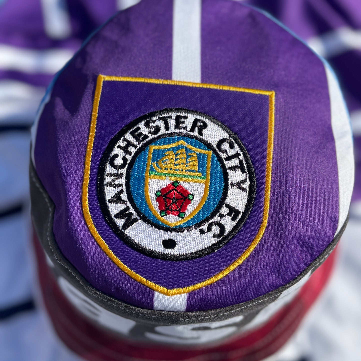Oasis x Manchester City bucket hat (adult 62-63cm) - handmade from original shirts
