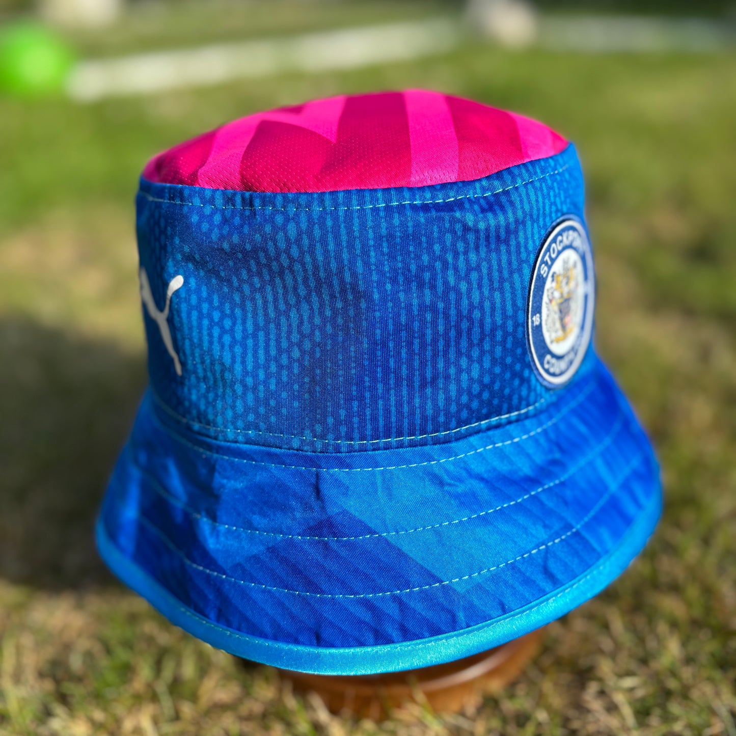Stockport County bucket hat (adult 62-63 cm) - handmade from original shirts