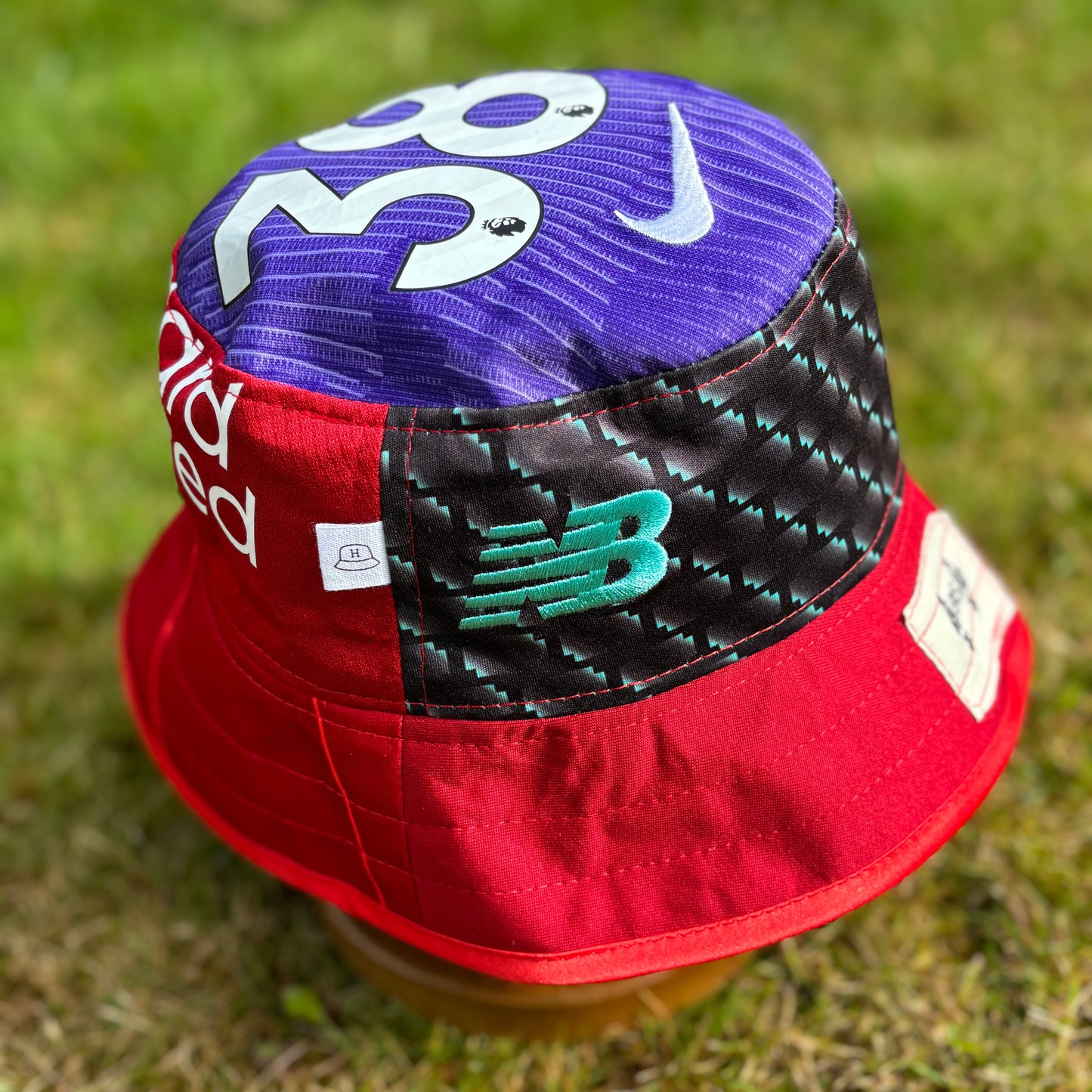 Liverpool bucket hat (youth/small adult 59-60 cm) - handmade from original shirts
