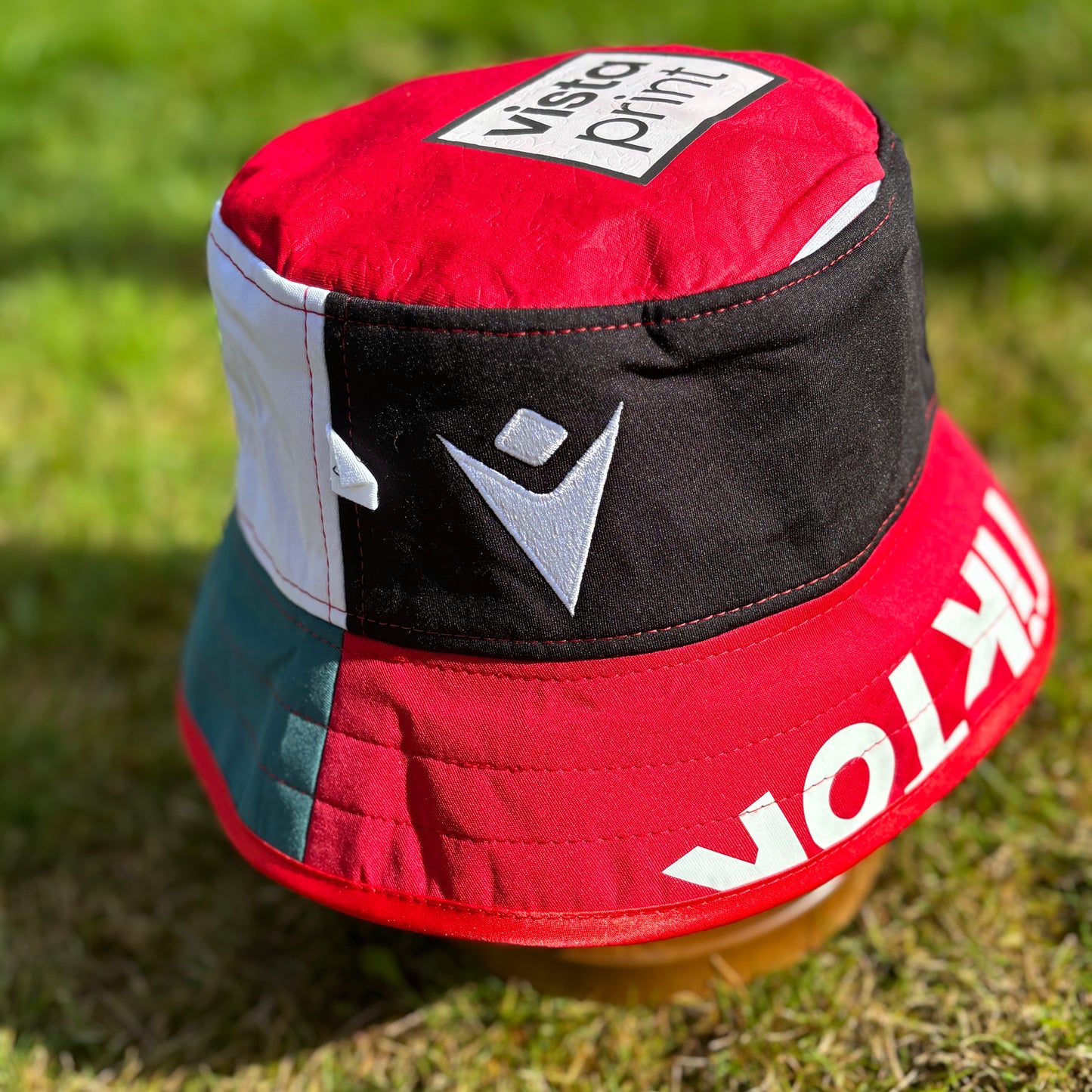 Wrexham bucket hat (adult 62-63 cm) - handmade from original shirts