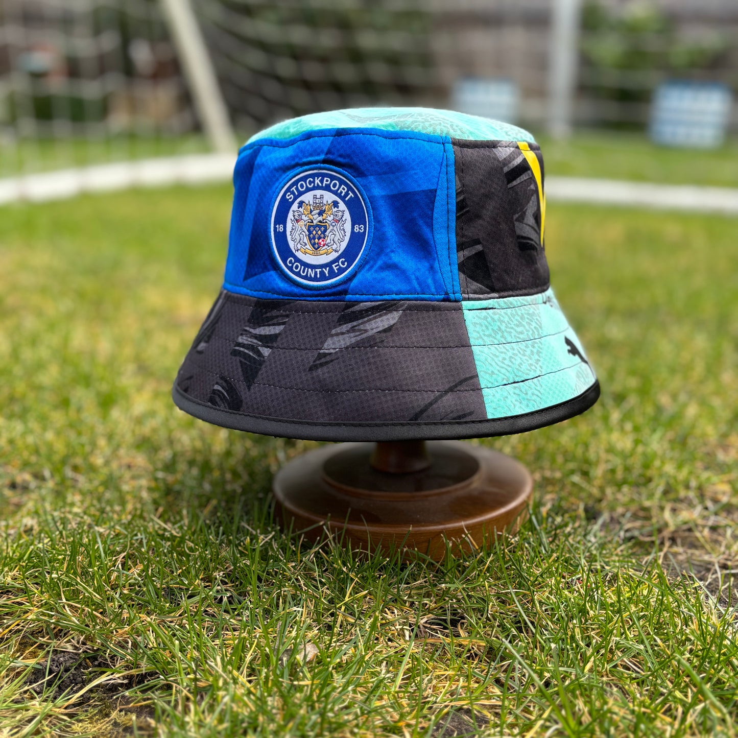 Stockport County bucket hat (adult 62-63 cm) - handmade from original shirts