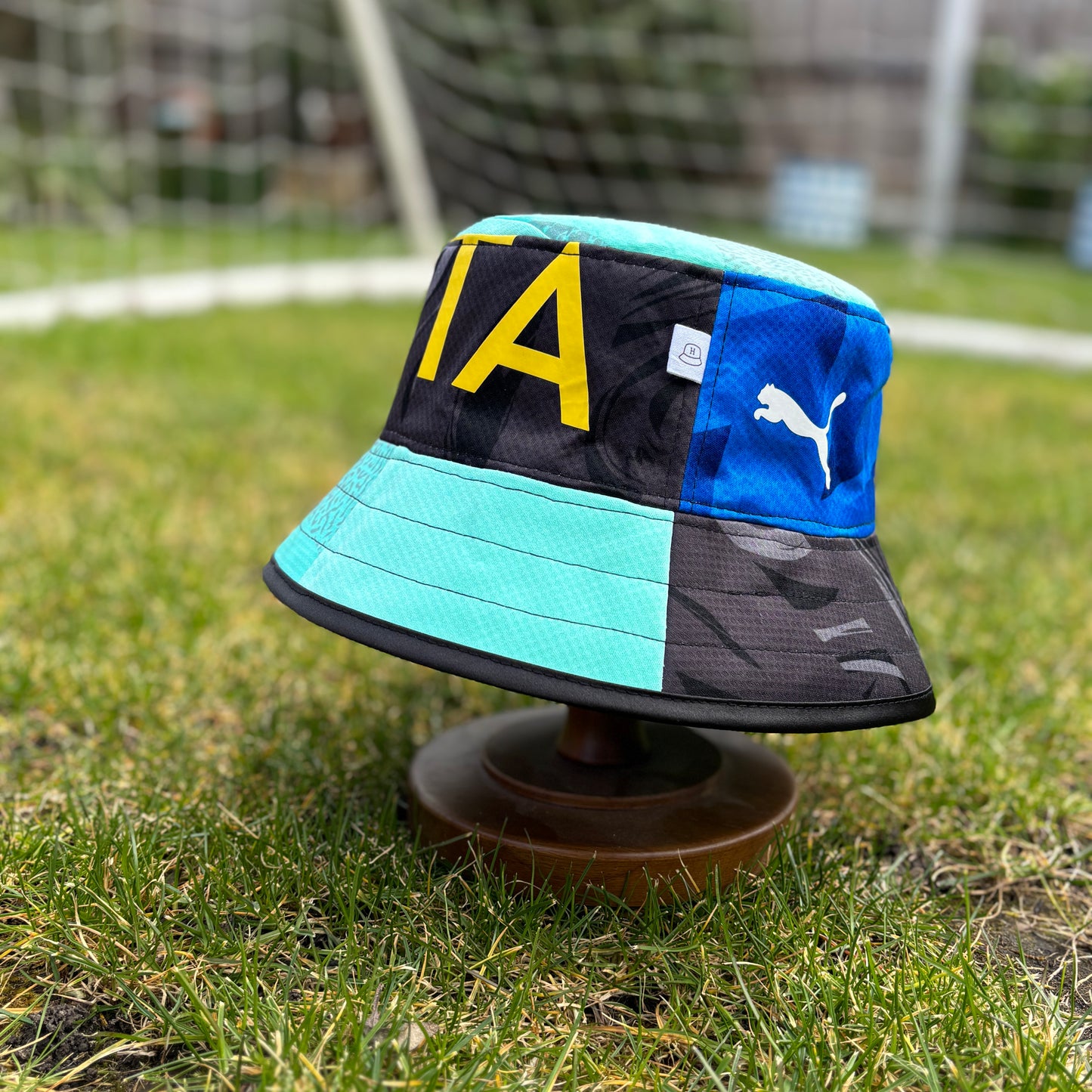 Stockport County bucket hat (adult 62-63 cm) - handmade from original shirts