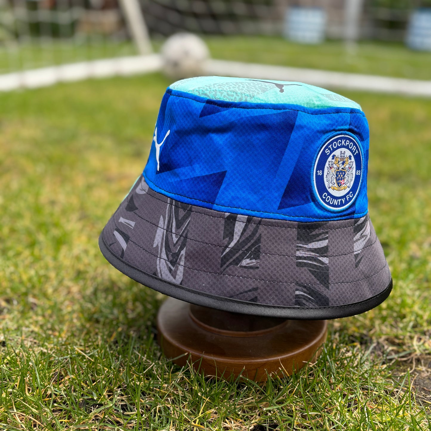 Stockport County bucket hat (adult 62-63 cm) - handmade from original shirts