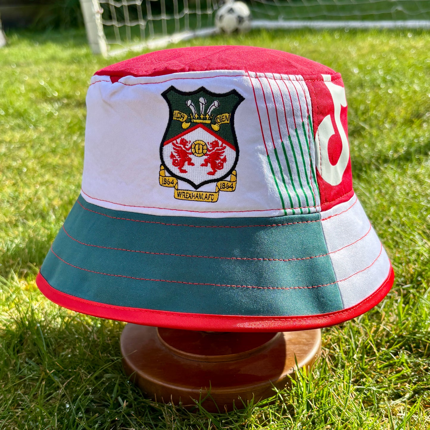Wrexham bucket hat (adult 62-63 cm) - handmade from original shirts