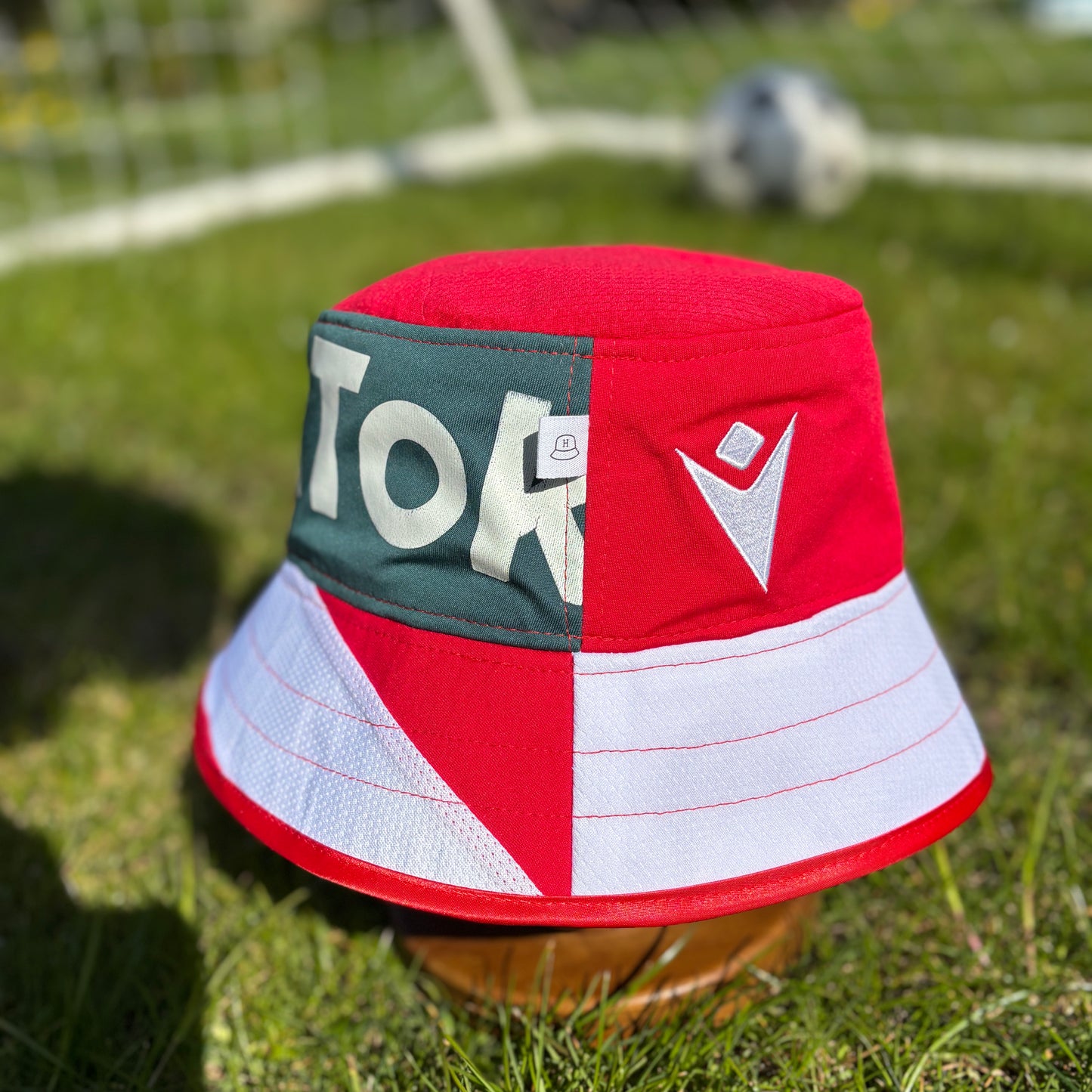 Wrexham bucket hat (adult 62-63 cm) - handmade from original shirts