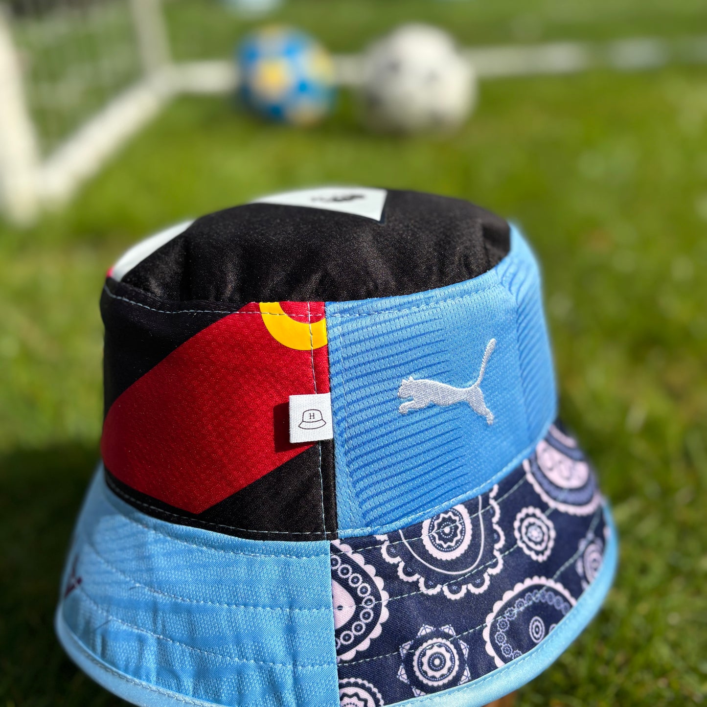 Manchester City bucket hat (adult) - handmade from original shirts