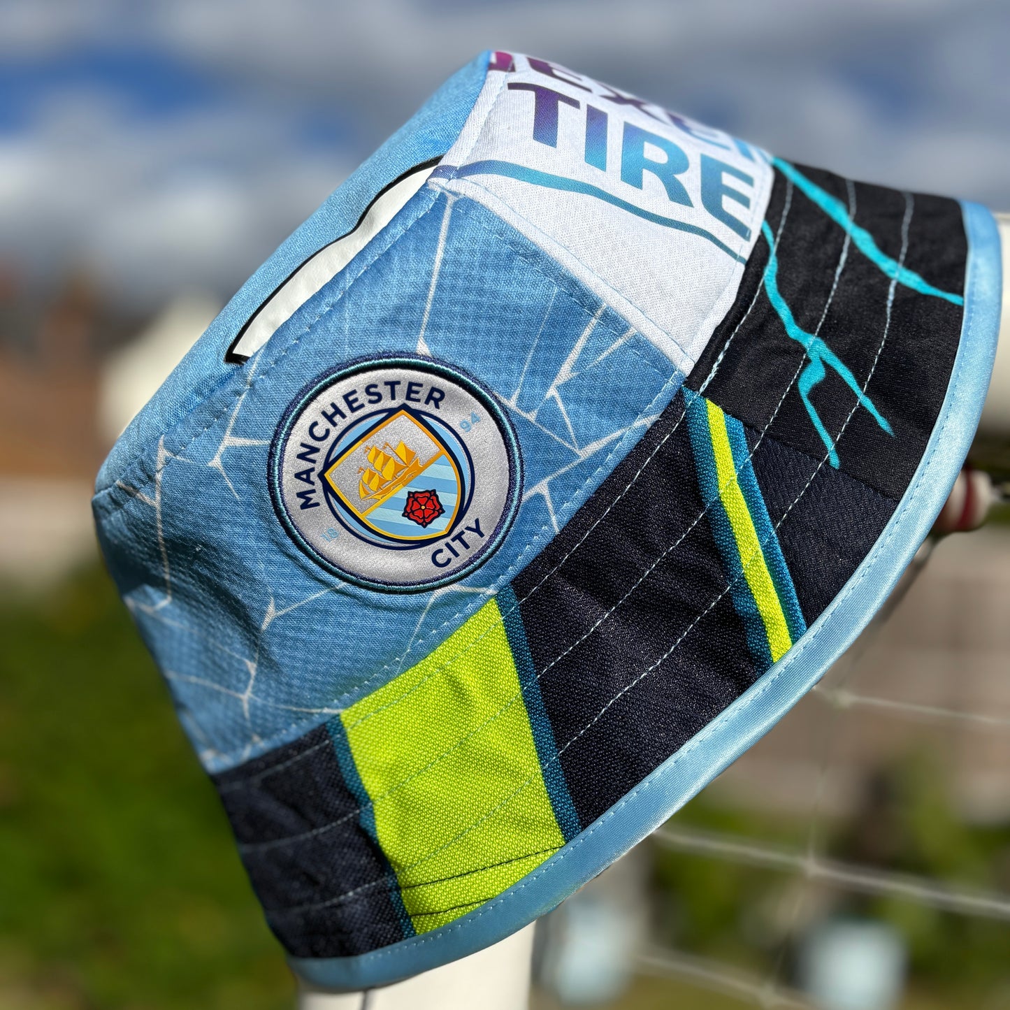 Manchester City bucket hat (adult 62-63cm) - handmade from original shirts
