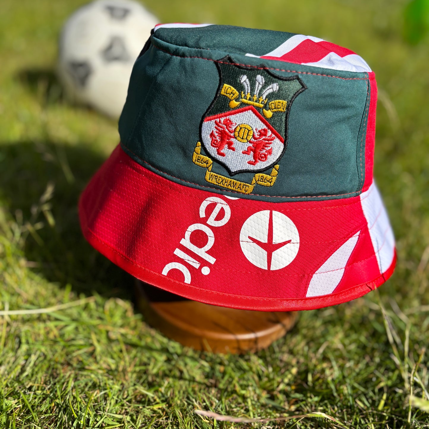 Wrexham bucket hat (adult 62-63 cm) - handmade from original shirts