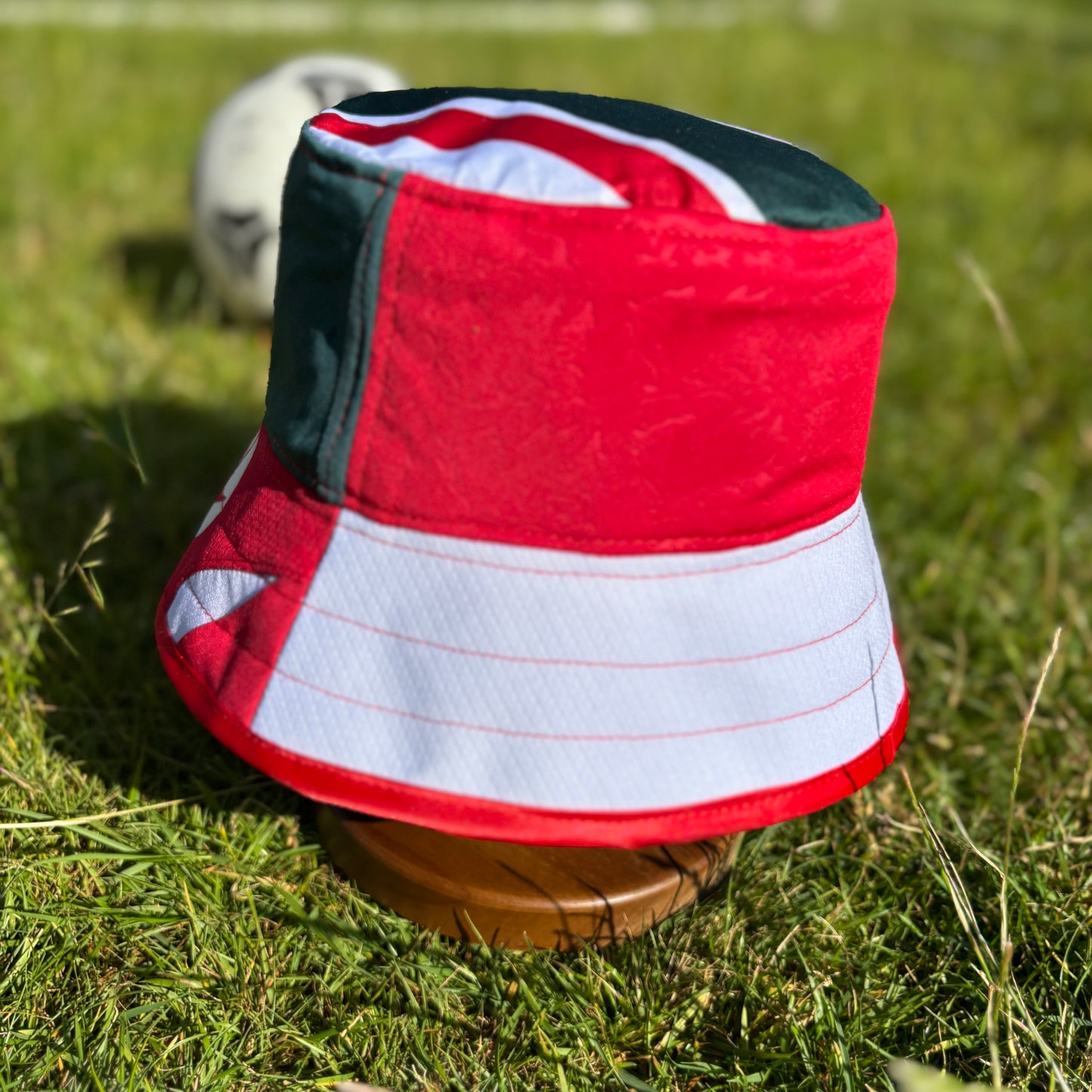 Wrexham bucket hat (adult 62-63 cm) - handmade from original shirts