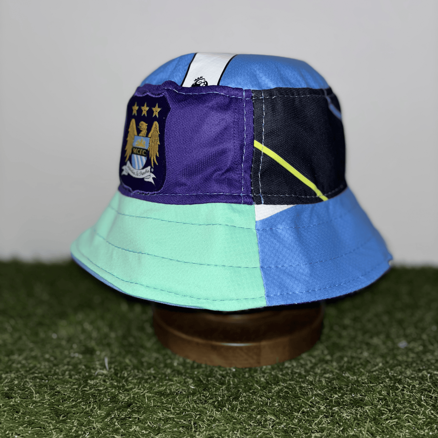 Manchester City bucket hat (adult) - handmade from original shirts