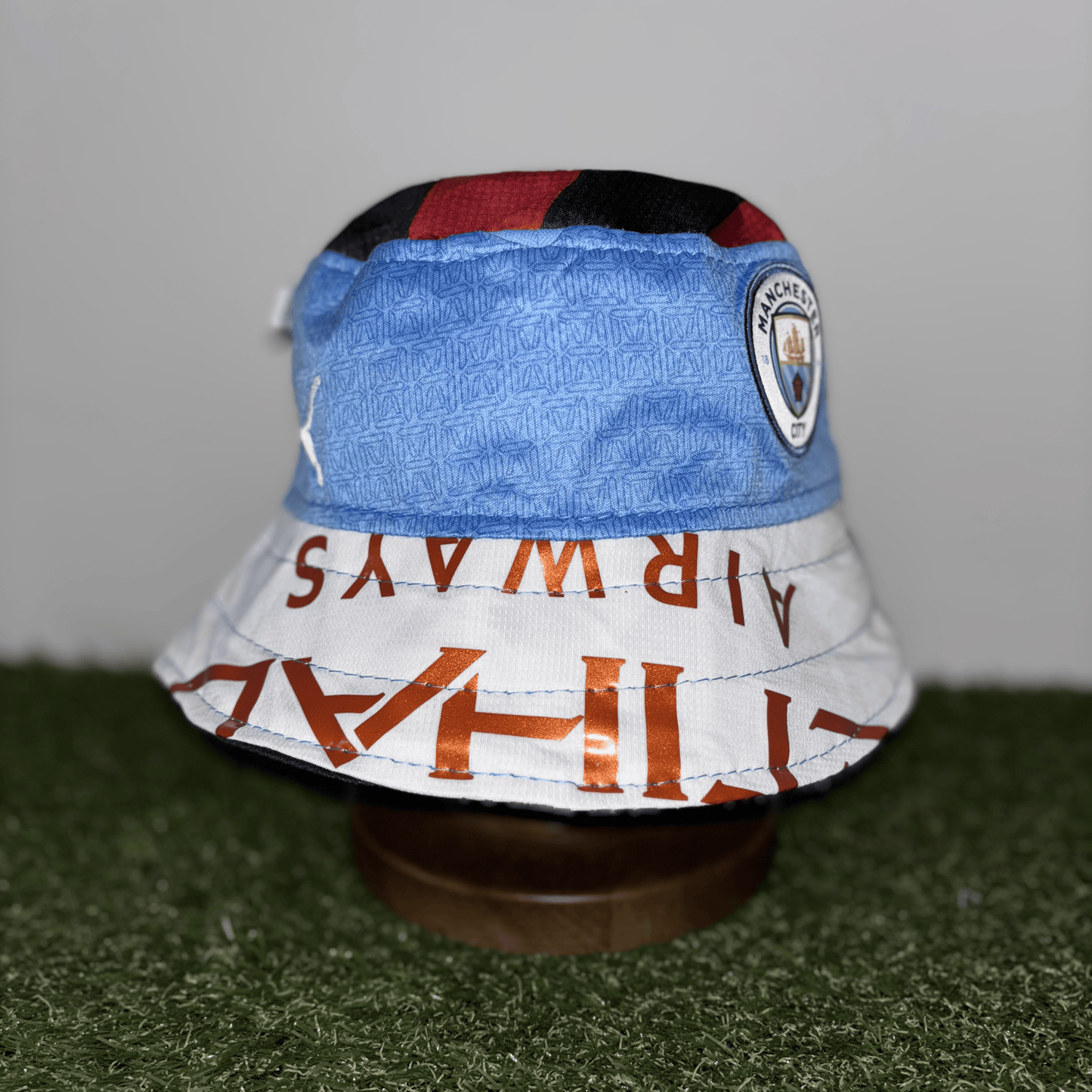 Manchester City bucket hat (adult) - handmade from original shirts
