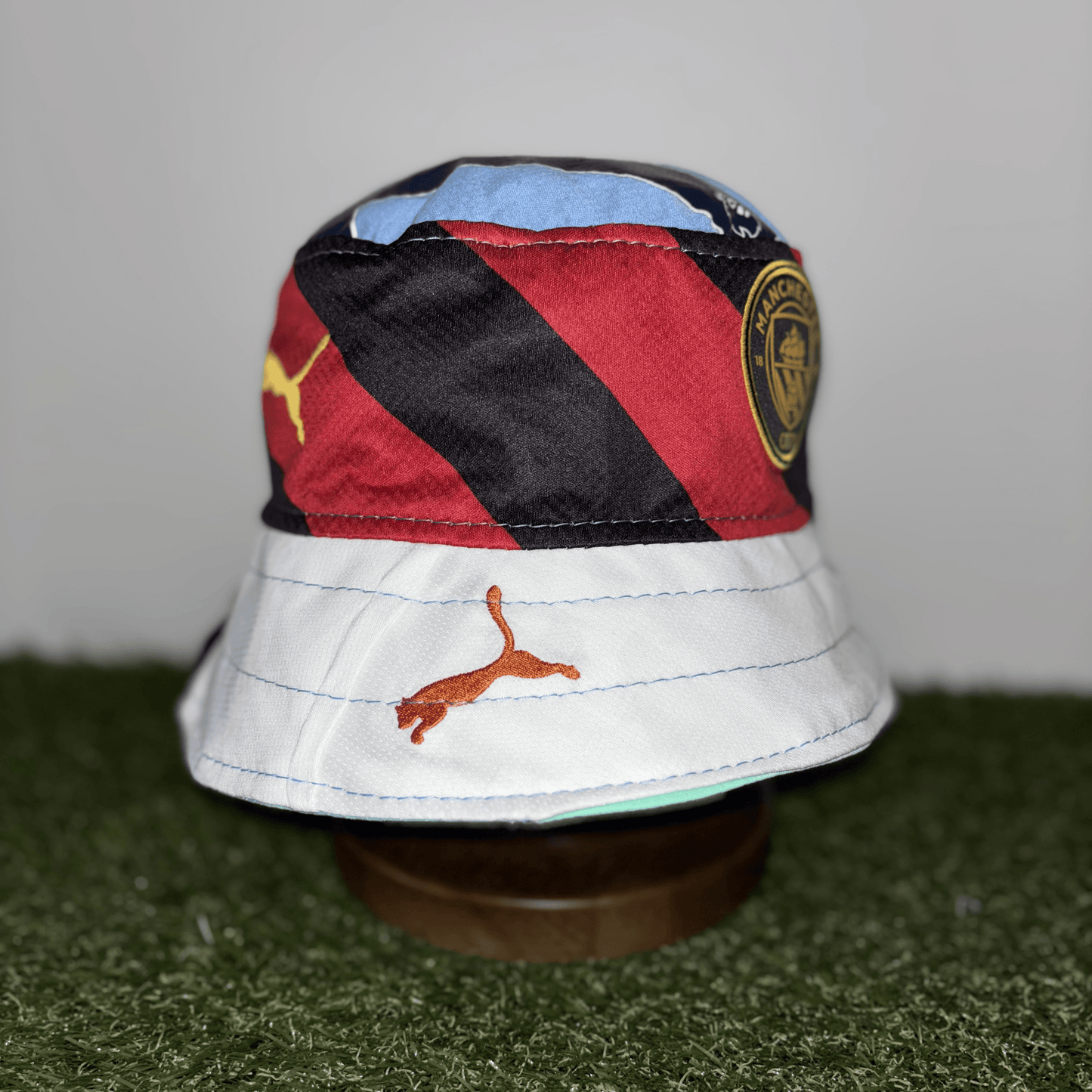 Manchester City bucket hat (adult) - handmade from original shirts