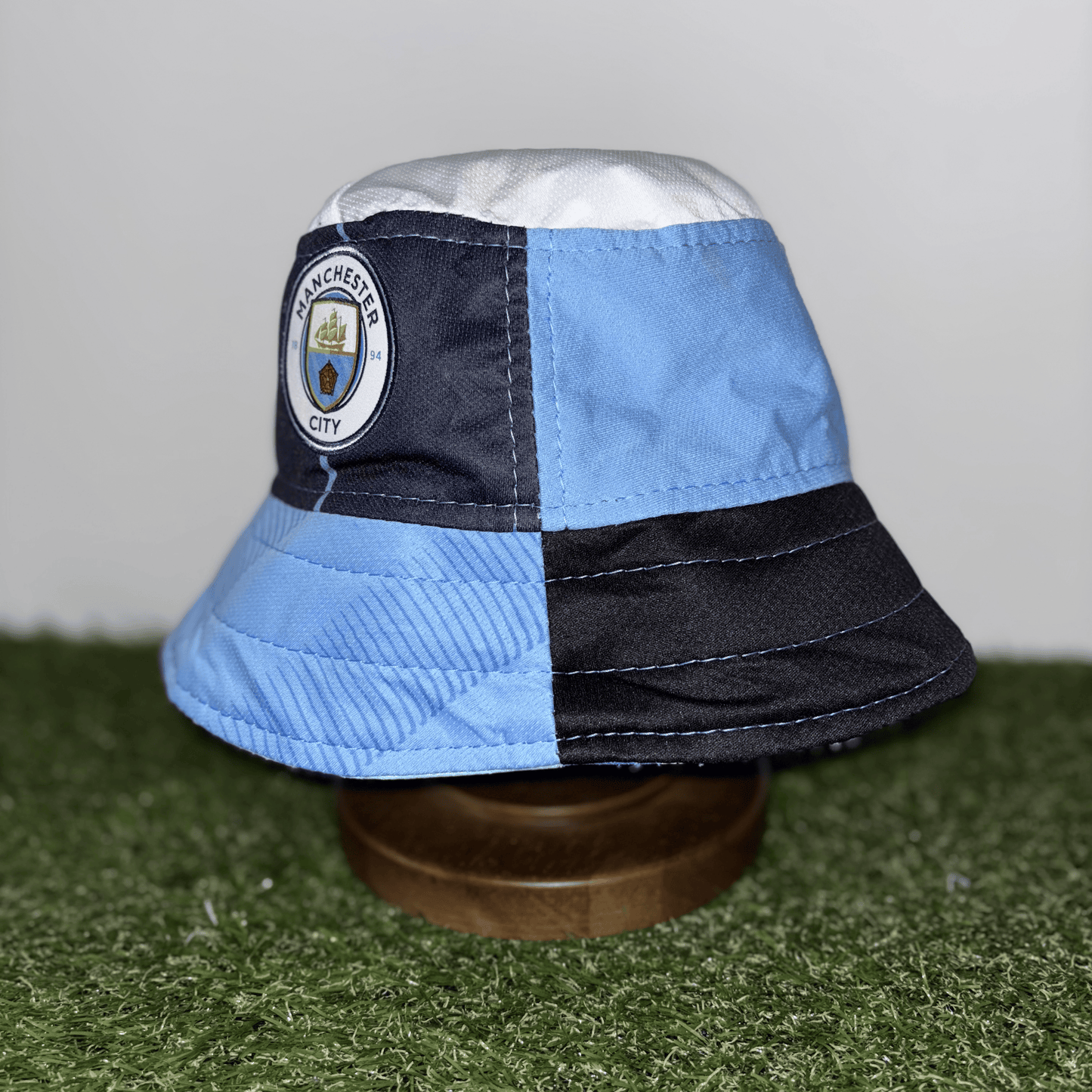 Manchester City bucket hat (adult) - handmade from original shirts