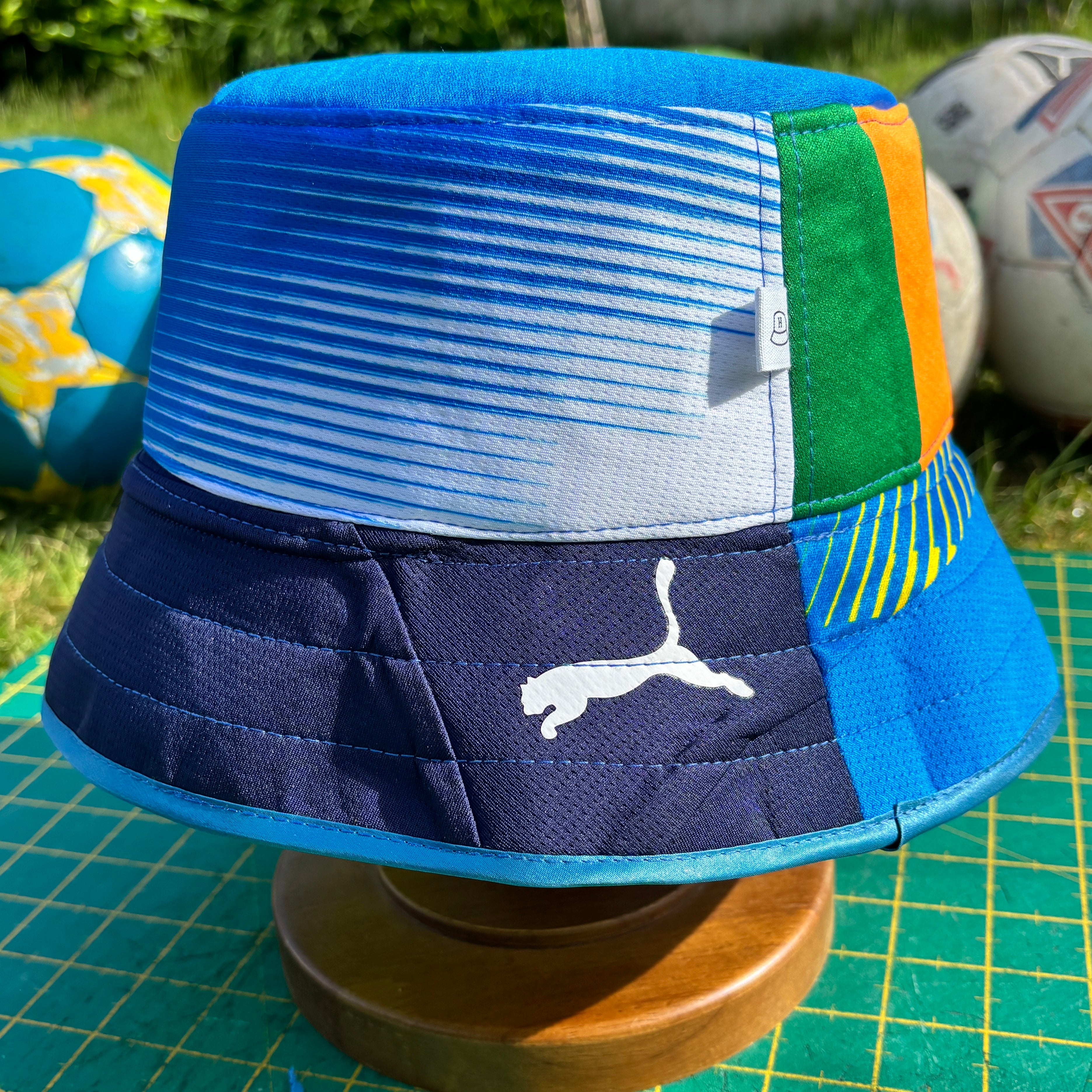 Stockport County bucket hat (adult 62-63 cm) - handmade from original shirts