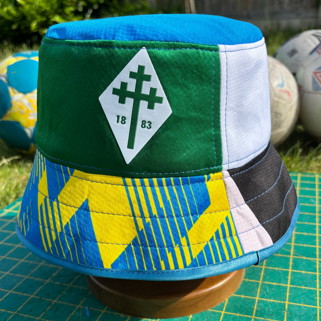 Stockport County bucket hat (adult 62-63 cm) - handmade from original shirts