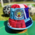 Oasis x Manchester City bucket hat (adult 62-63 cm) - handmade from retro shirts