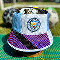 Manchester City bucket hat (adult 62-63 cm) - handmade from replica shirts