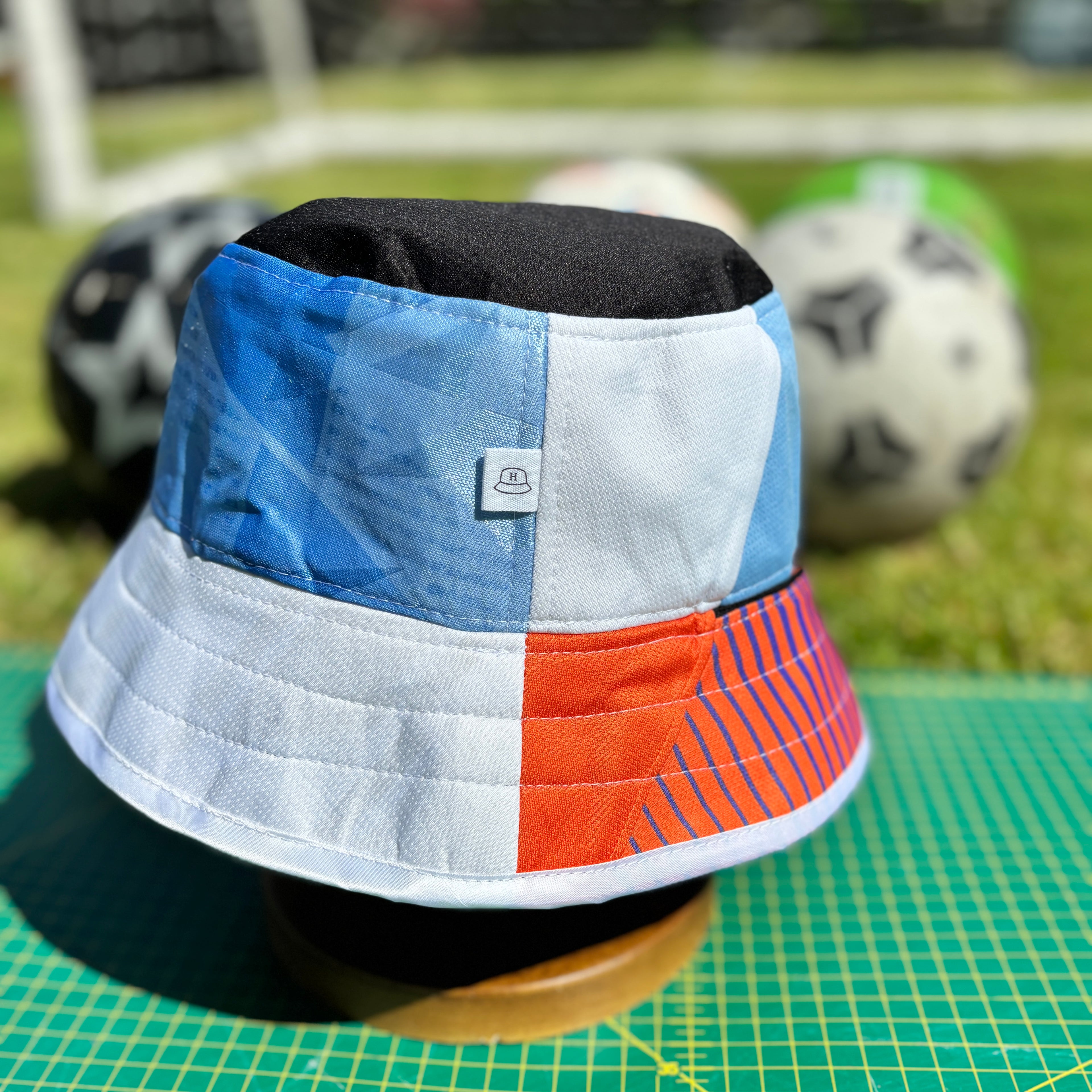 Manchester City bucket hat (adult 62-63 cm) - handmade from replica shirts