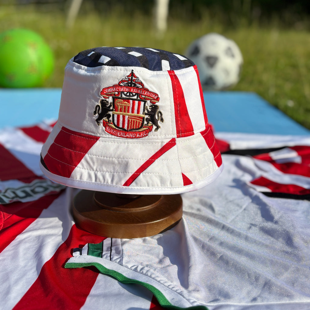 Sunderland bucket hat (adult 62-63cm) - handmade from original shirts