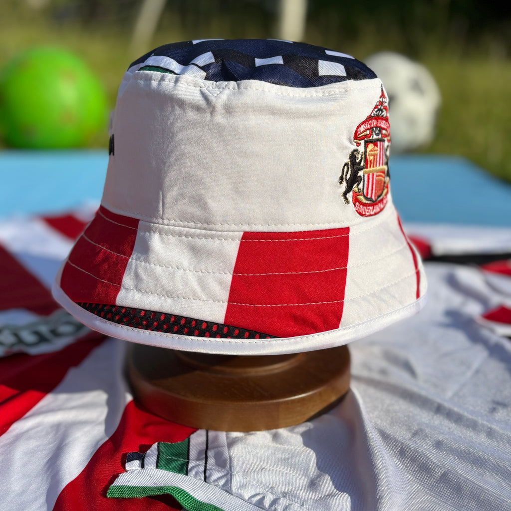 Sunderland bucket hat (adult 62-63cm) - handmade from original shirts