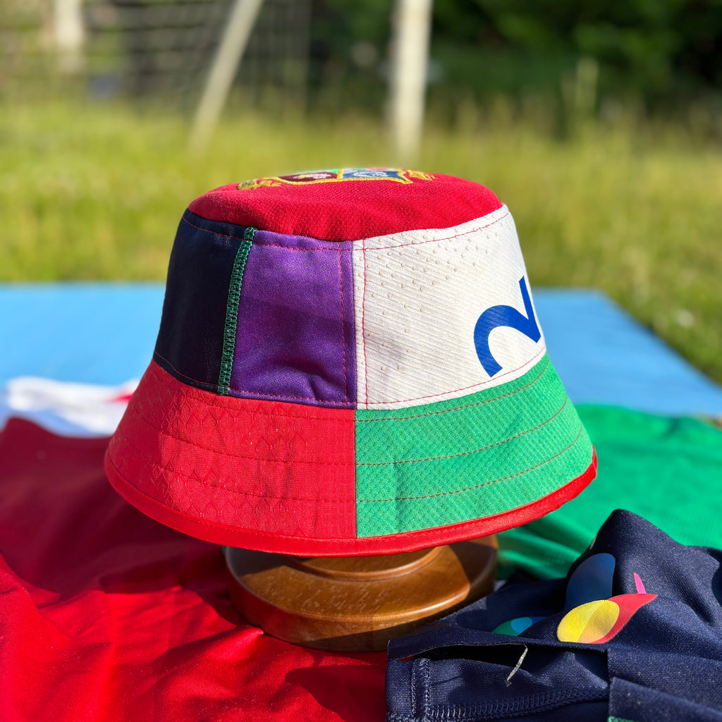 Britsh & Irish Lions bucket hat (adult 62-63cm) - handmade from original jerseys