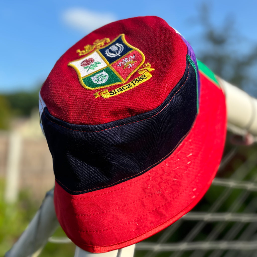 Britsh & Irish Lions bucket hat (adult 62-63cm) - handmade from original jerseys
